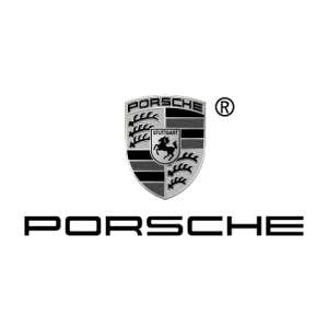 Porsche Logo in schwarz