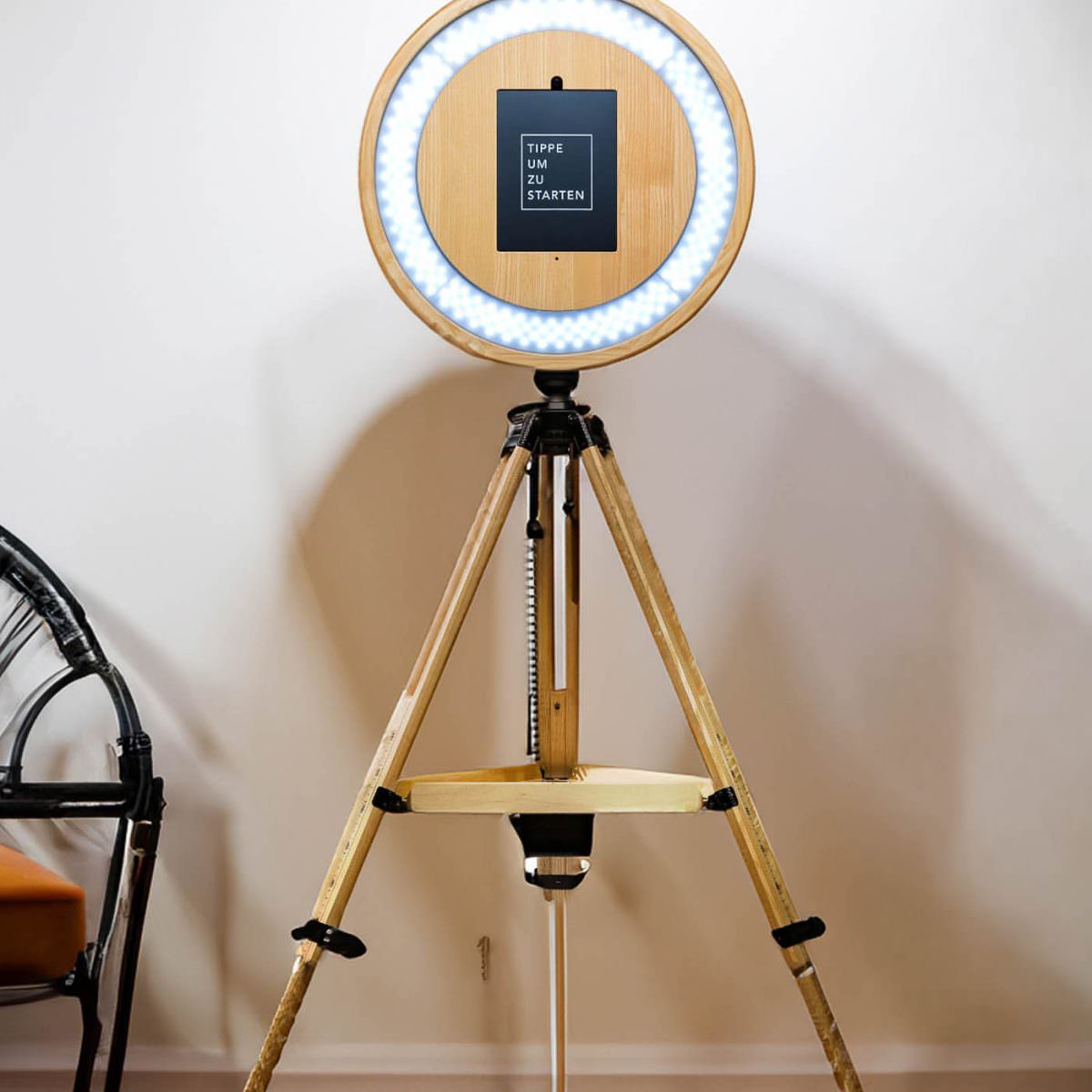 Rent a photo box for events - modern wooden design - fast printing